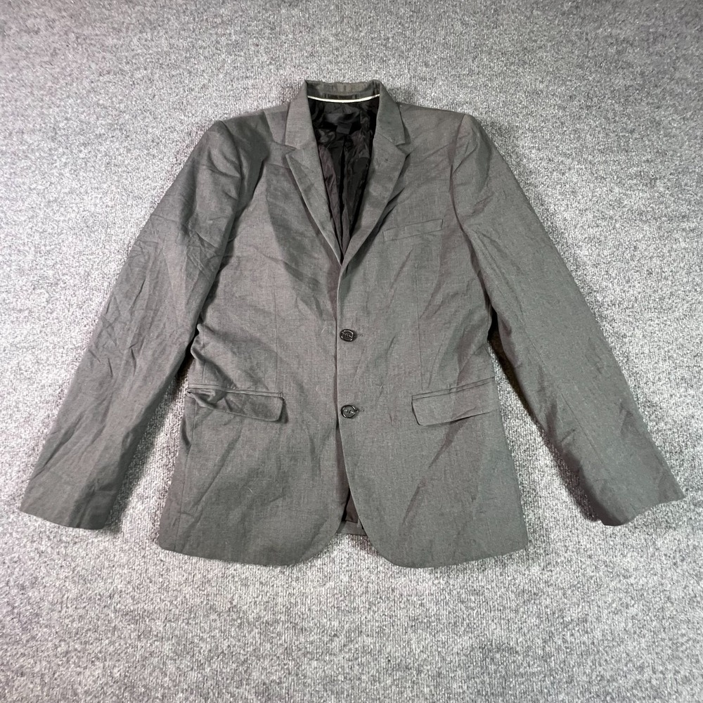 H&M Blazer Mens 40R Gray Slim Fit 2-Button Single Breast Notched Lapel Business